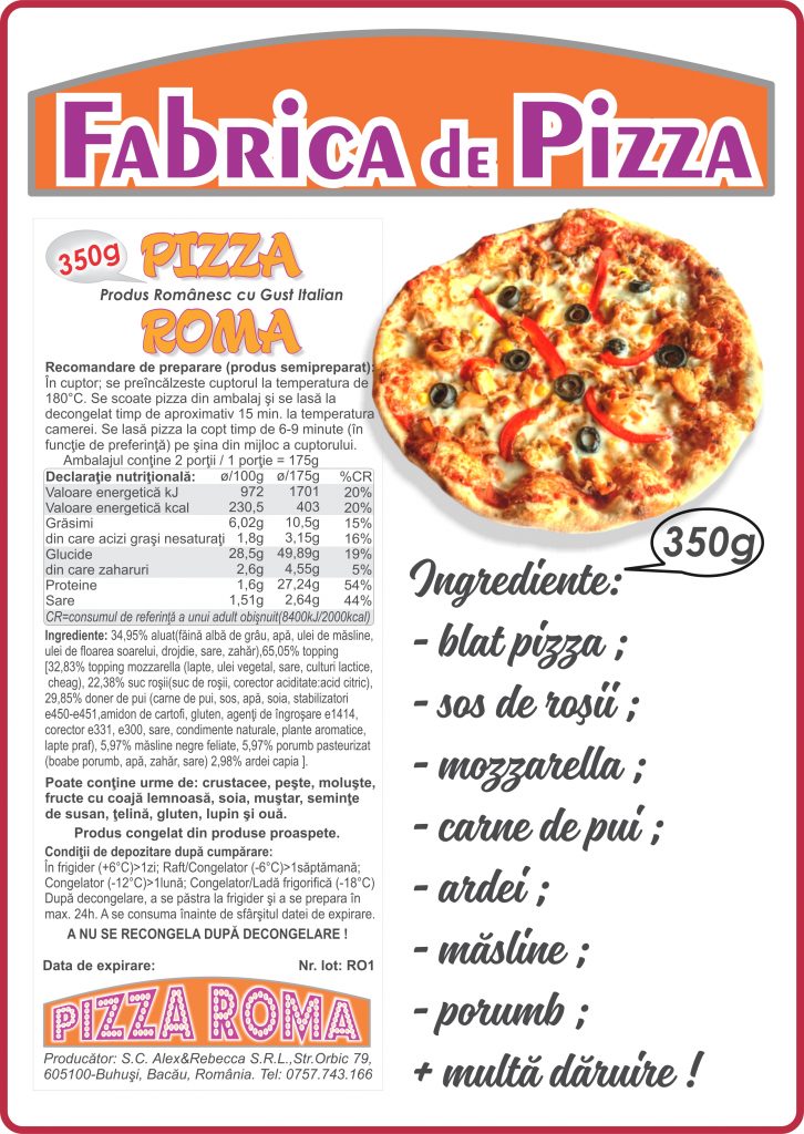 wipe moisture simultaneous Pizza congelată – Pizza Roma Buhusi
